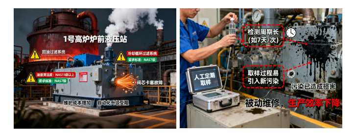 鋼廠高爐液壓站在線油液監(jiān)測：污染早預(yù)警，讓運維更科學、更高效 圖1