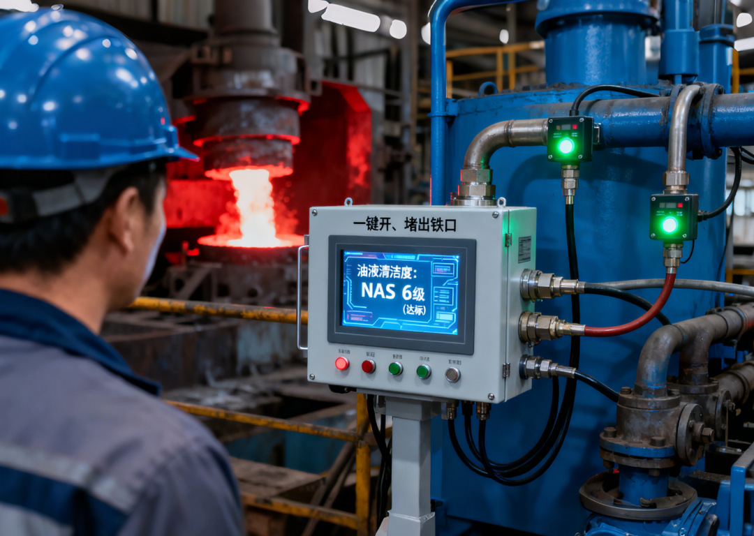 鋼廠高爐液壓站在線油液監(jiān)測：污染早預(yù)警，讓運維更科學、更高效 圖